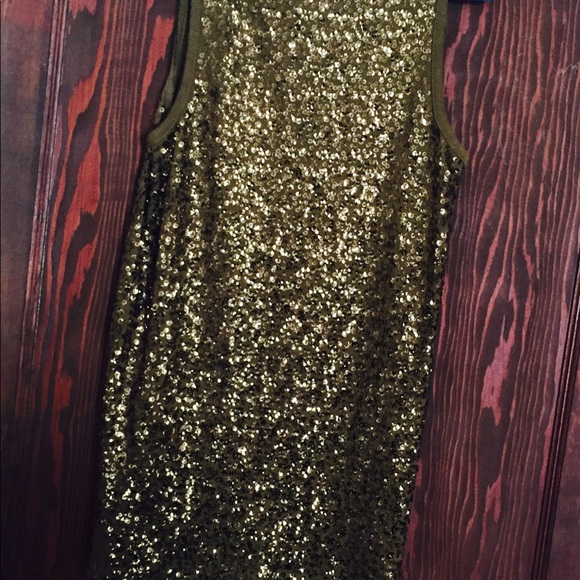 J Crew Bronze Sequin Sleeveless Tank Top - Picture 5 of 5
